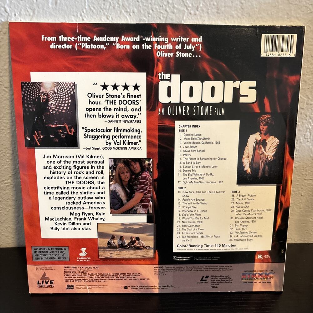 The Doors - 2 Disc-Set - Laserdisc - Oliver Stone, Val Kilmer Widescreen - - Picture 2 of 6